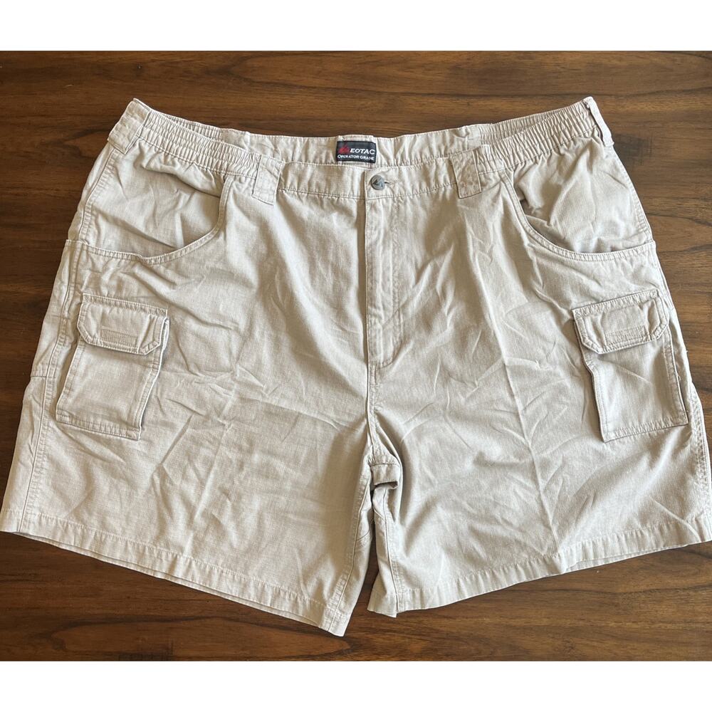 EOTAC 301 Men's Operator Grade 7oz Rip Stop Cargo Shorts Size 48 Khaki Tan